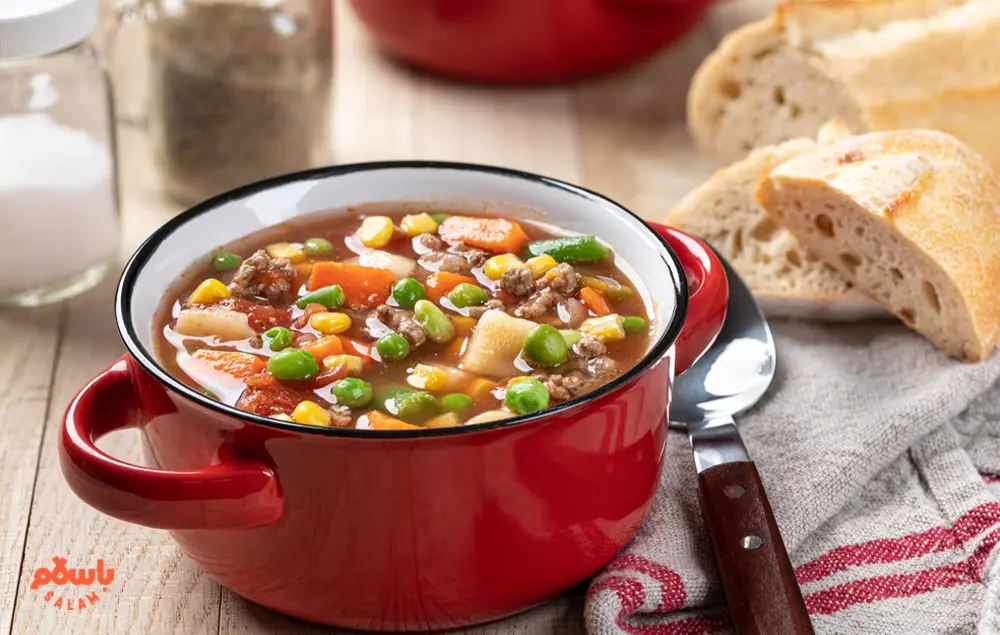 انواع سوپ سبزیجات بر اساس گوشت قرمز و سفید