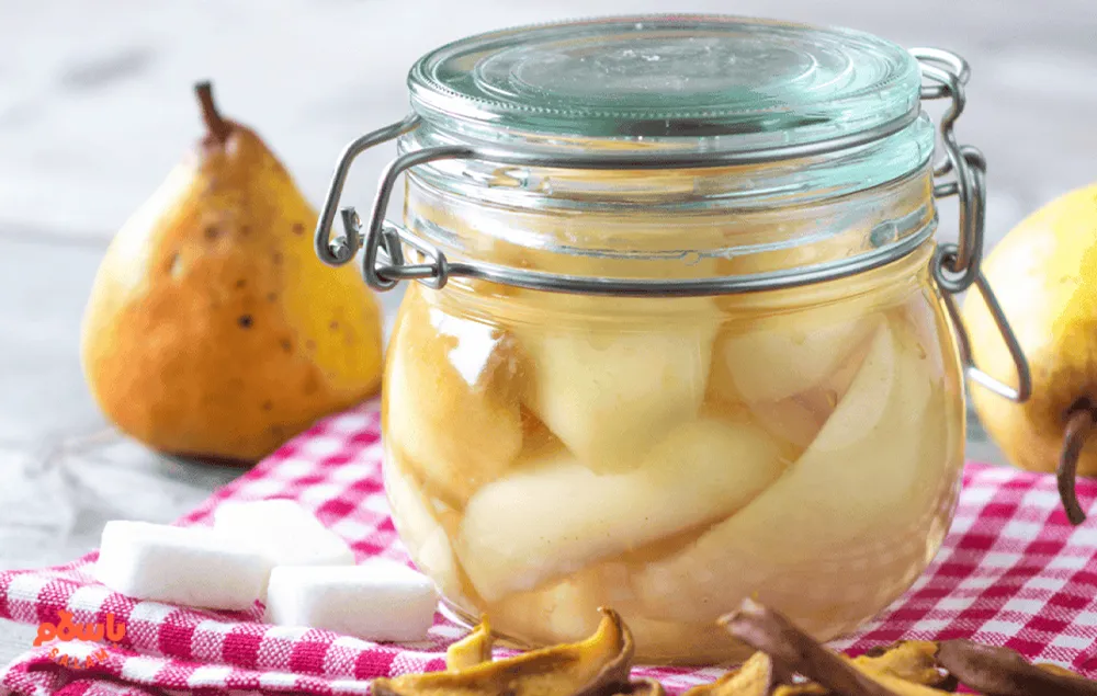 کمپوت گلابی خانگی