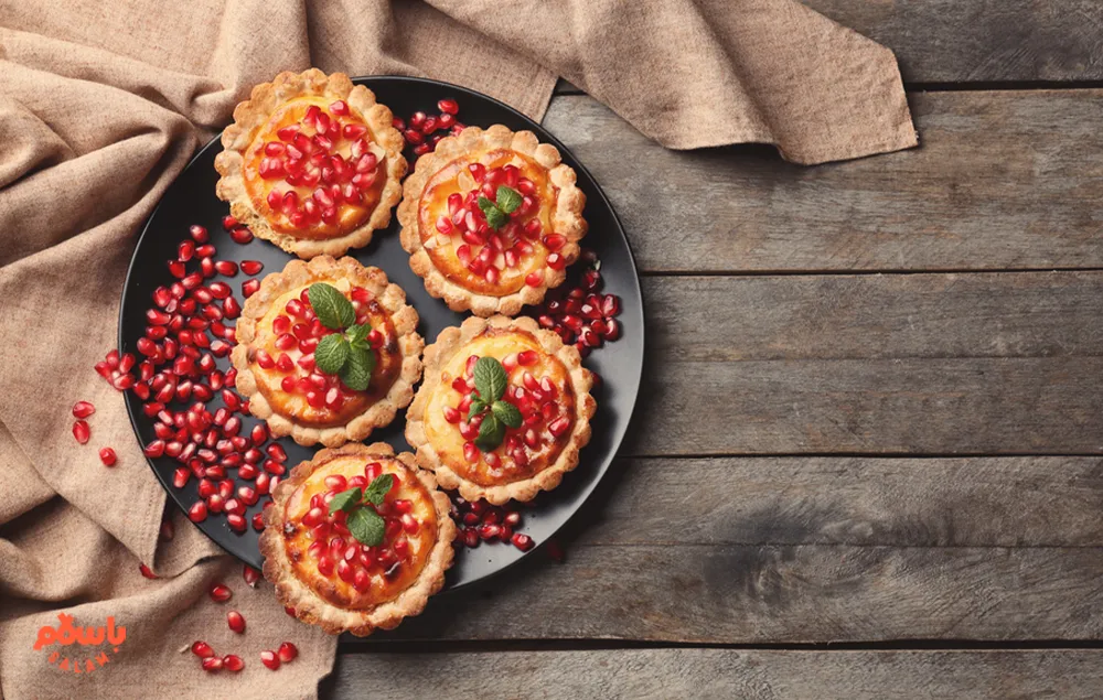  مراحل تهیه تارت انار