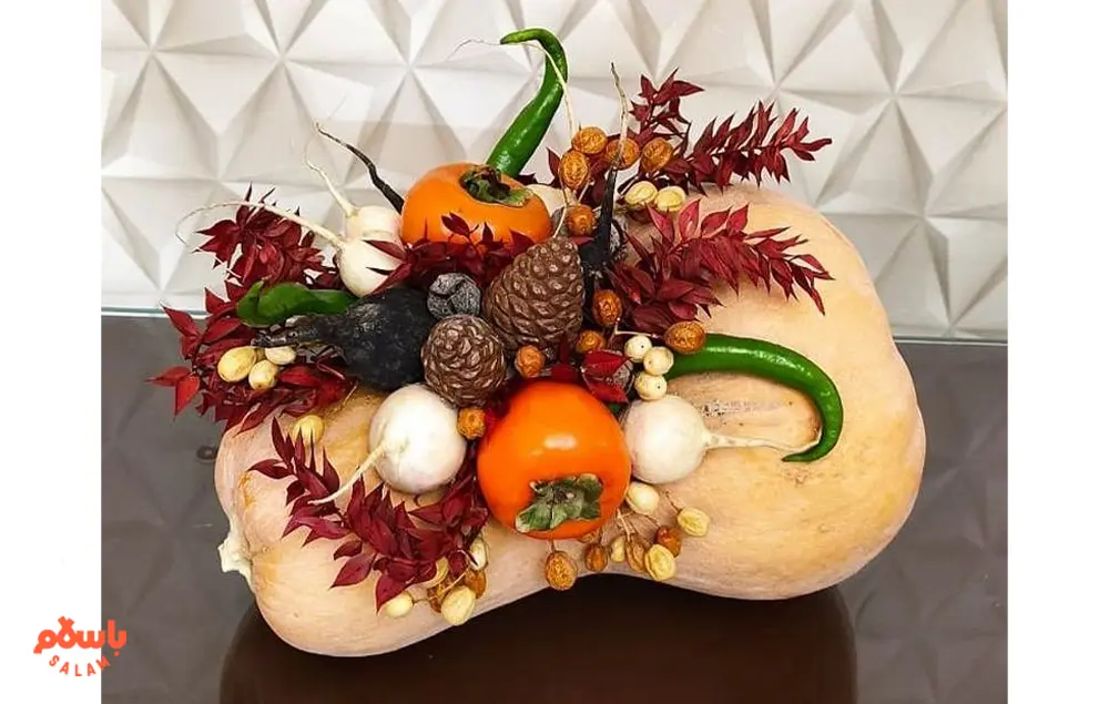 تزیین کدو برای شب یلدا ساده