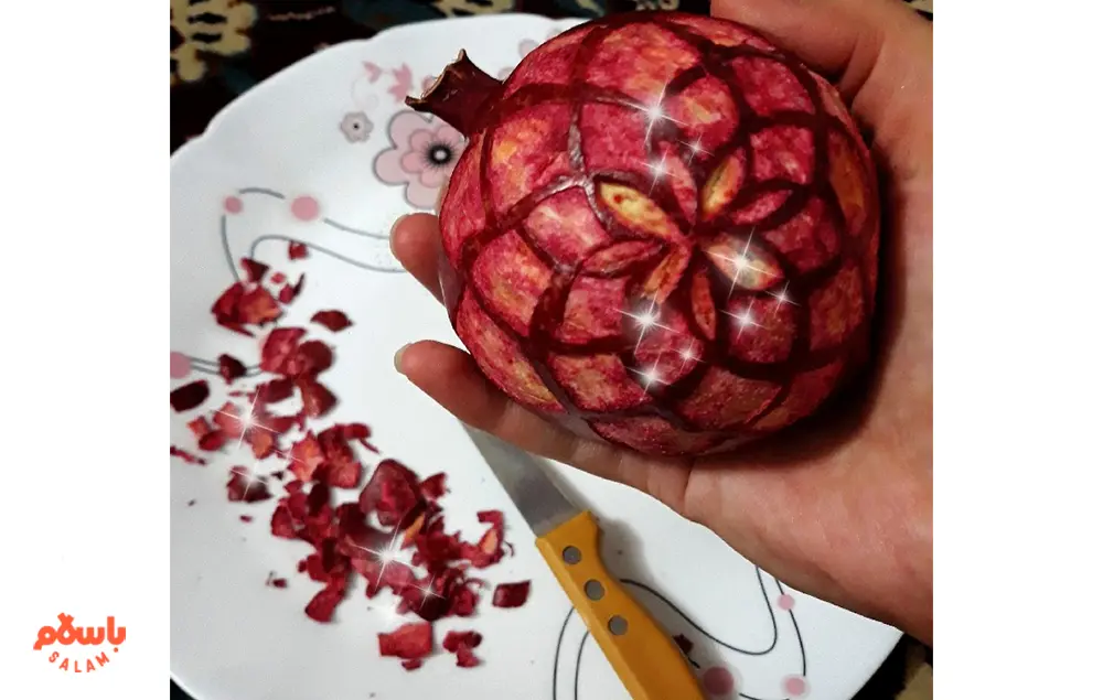 حکاکی روی انار