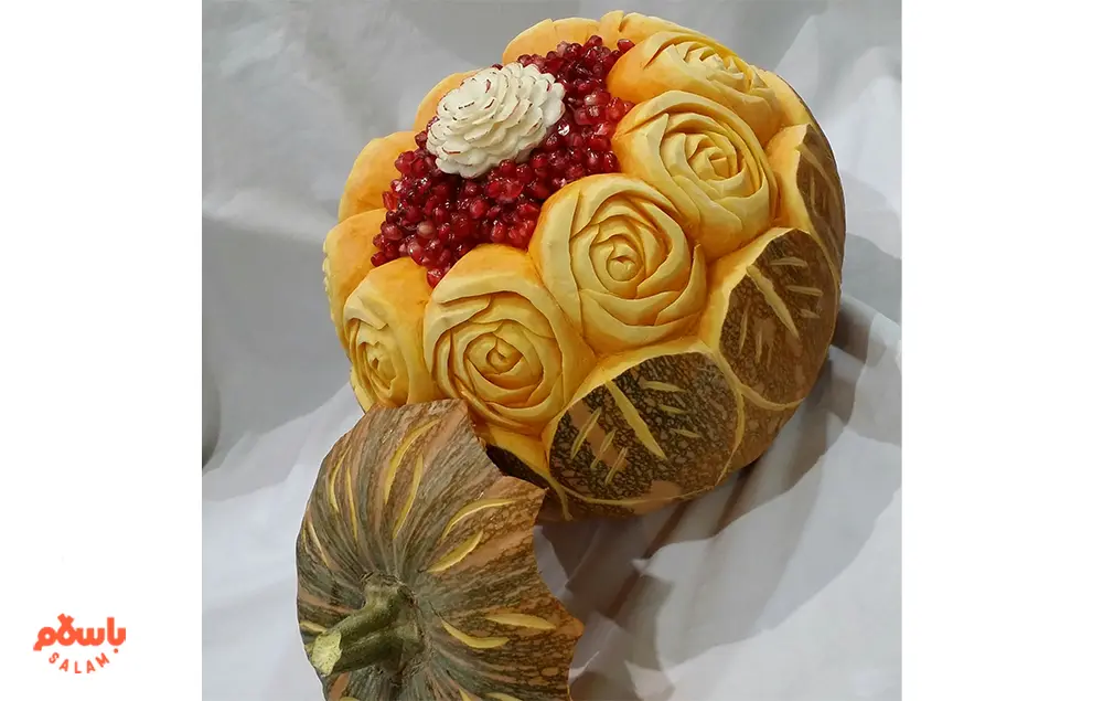 تزیین کدو برای شب یلدا عروس