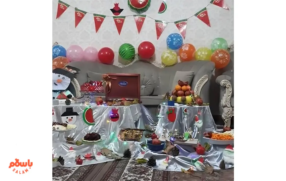 تزیین شب یلدا برای مدرسه ساده