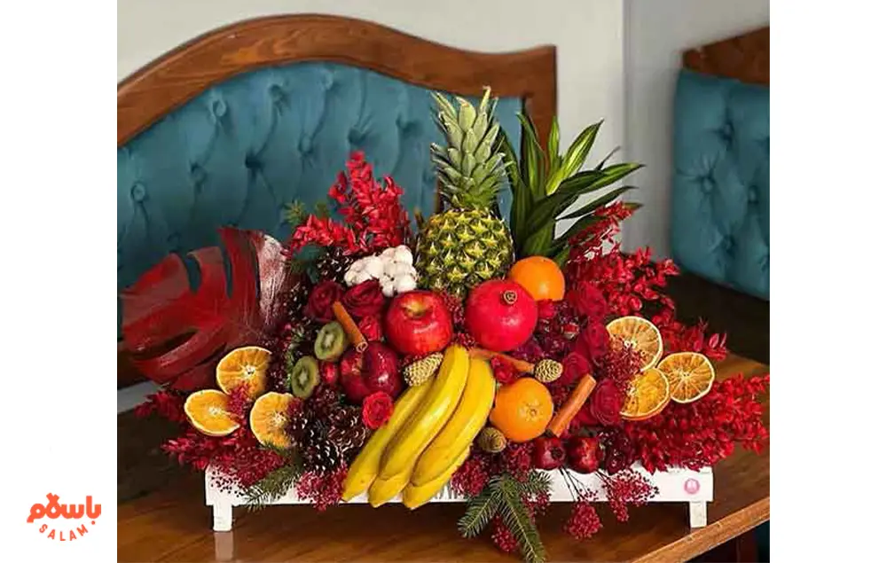 تزیین میوه شب یلدا در سینی