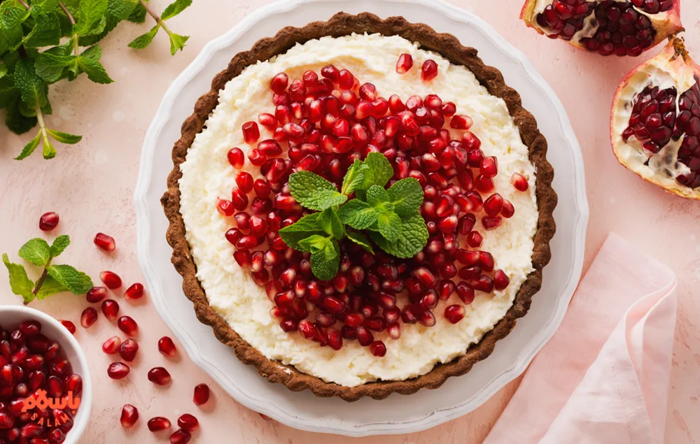 طرز تهیه شیرینی تارت انار برای شب یلدا با فر و بدون فر