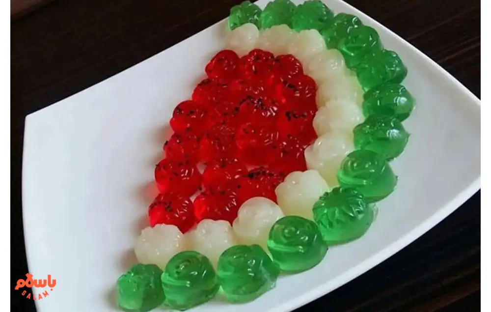 تزیین ژله شب یلدا هندوانه ای