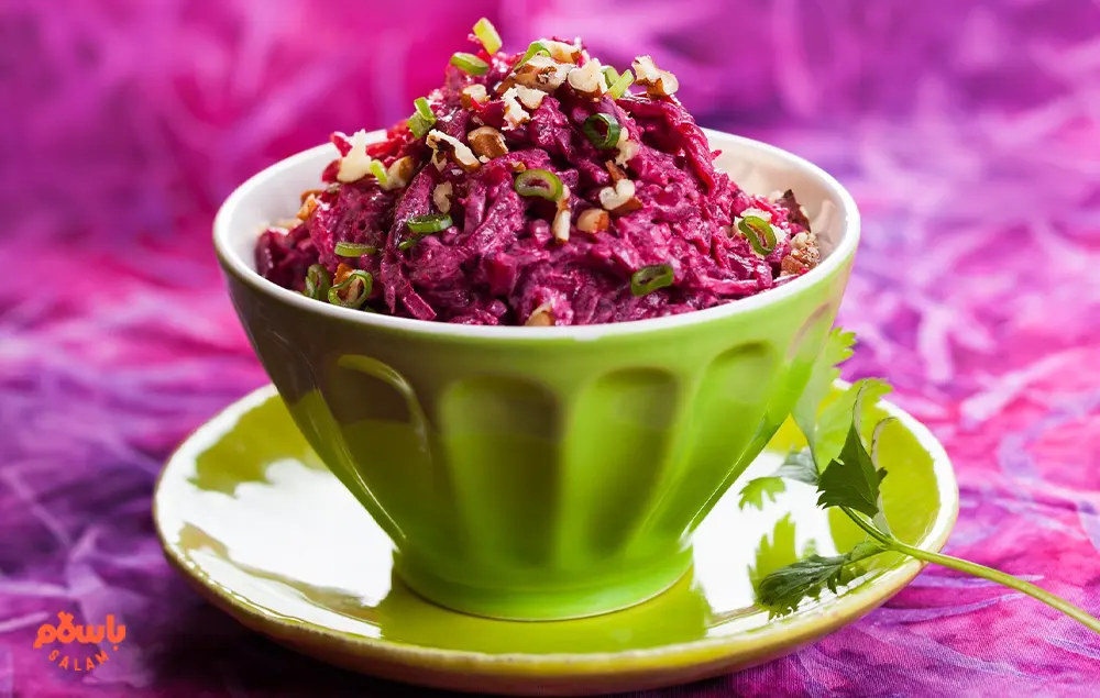 مواد لازم برای سالاد لبو روسی