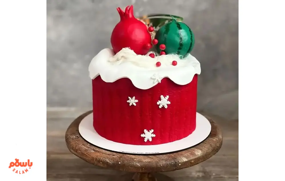 کیک شب یلدا شکل انار