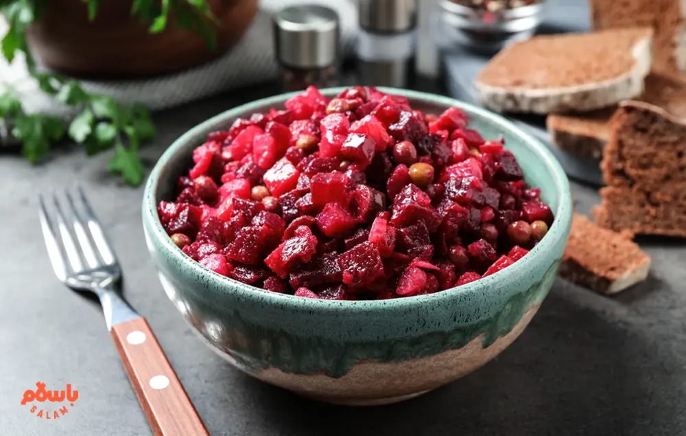 طرز تهیه سس و چاشنی سالاد لبو