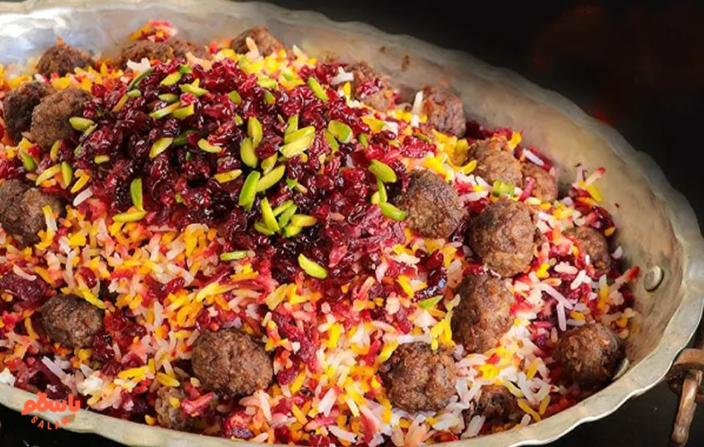 لبو پلو بدون گوشت
