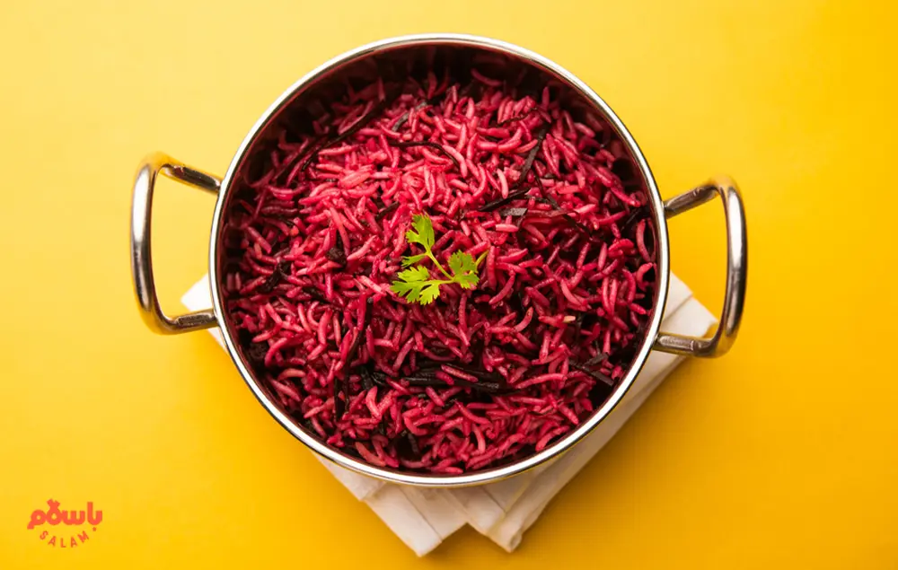 لبو پلو با گوشت چرخ کرده