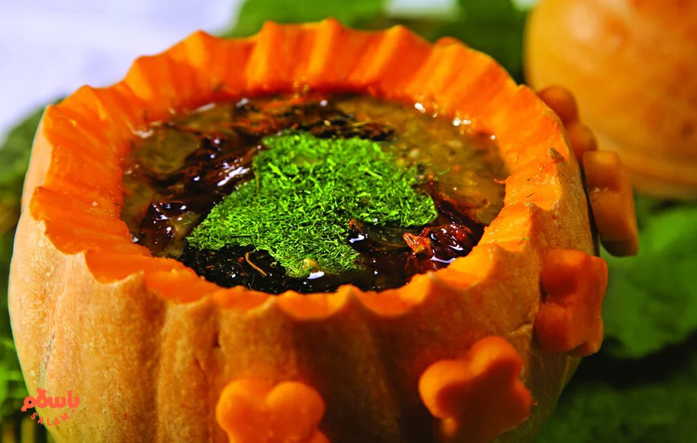 آش کدو حلوایی با بلغور گندم