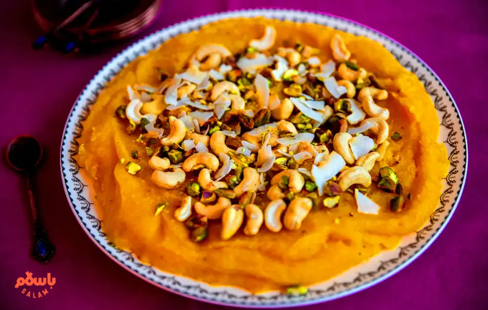 حلوای کدو حلوایی با آرد گندم
