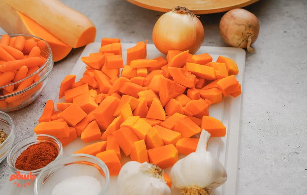 آش کدو حلوایی با کشک