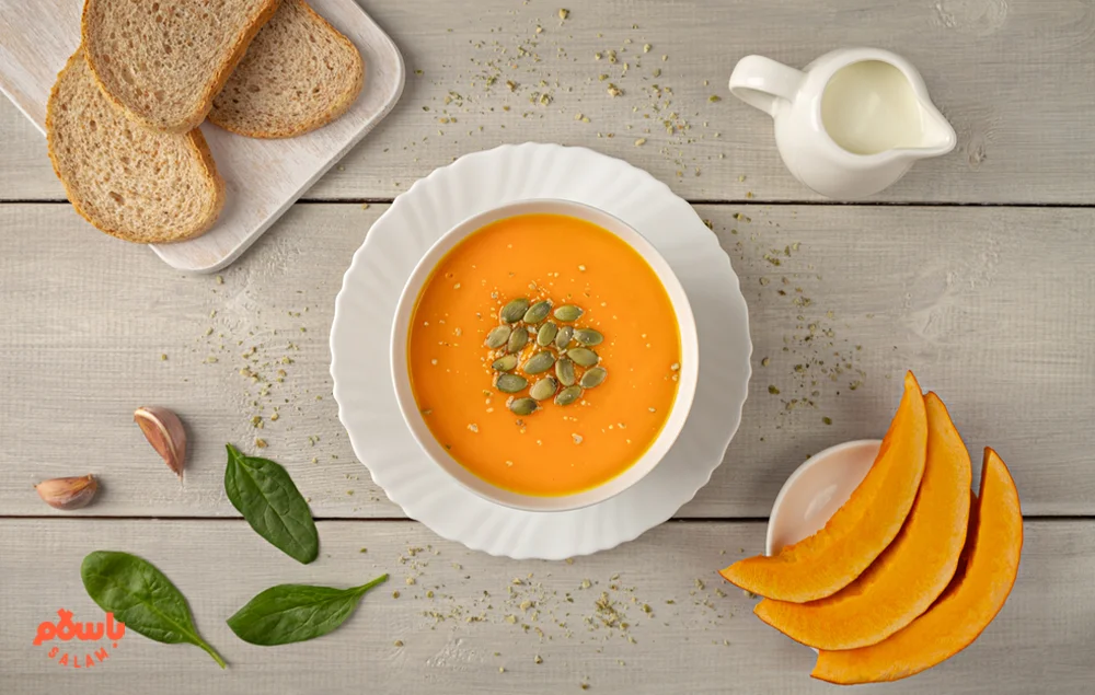 آش دوغ مازندرانی با کدو حلوایی