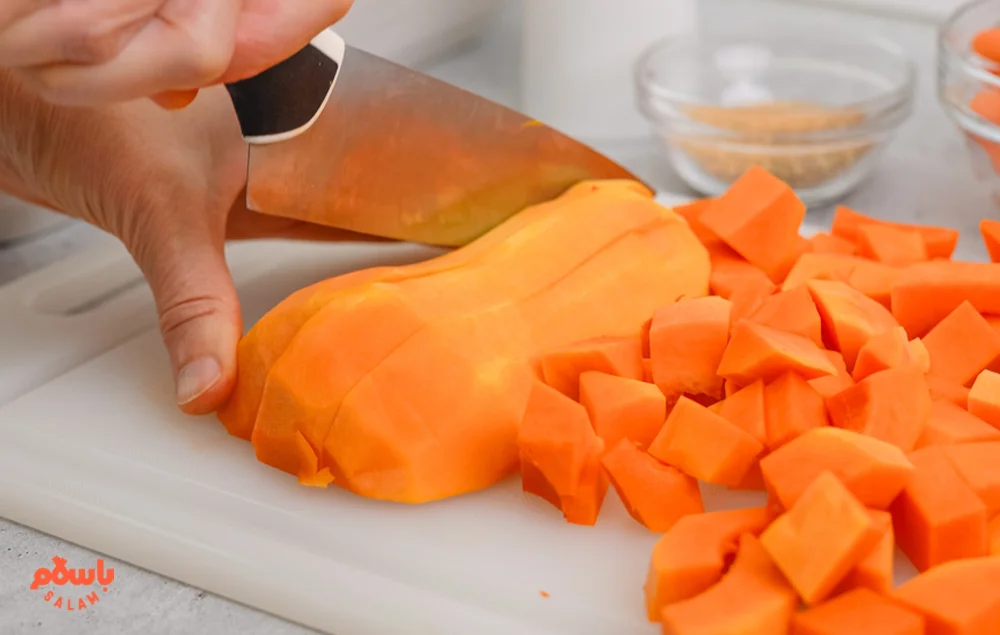 آش کدو حلوایی با عدس