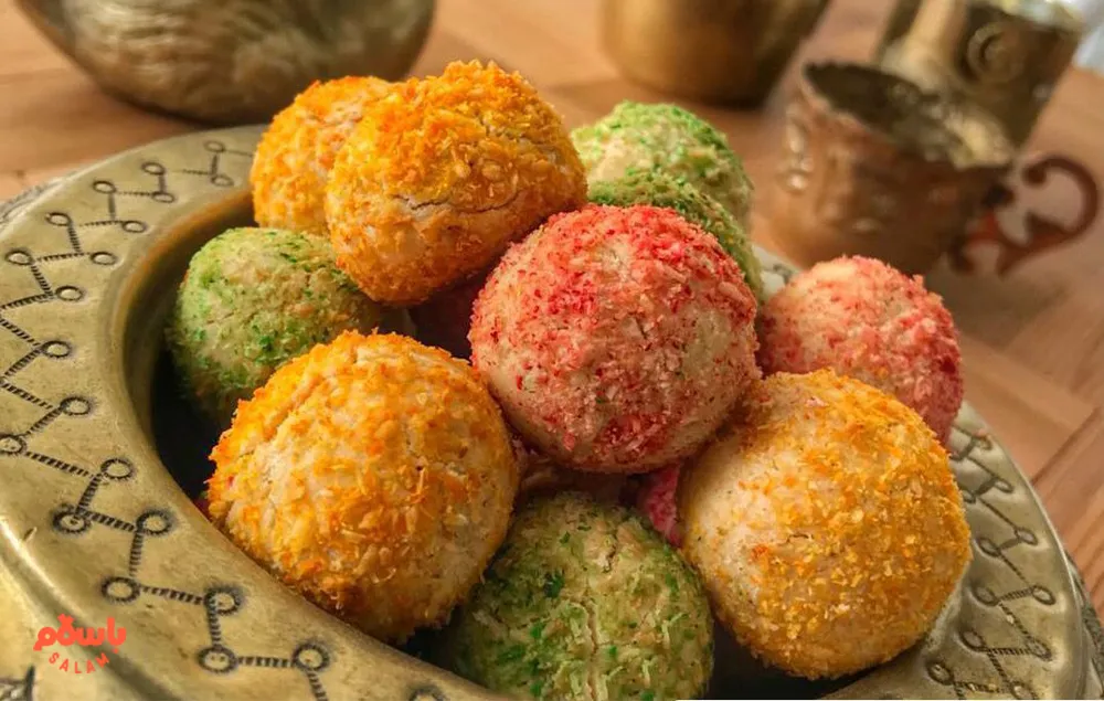 طرز تهیه شیرینی قیطونی رنگی و مجلسی در خانه