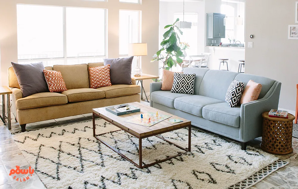 راهنمای جامع چیدمان مبل و تلویزیون در پذیرایی و نشیمن