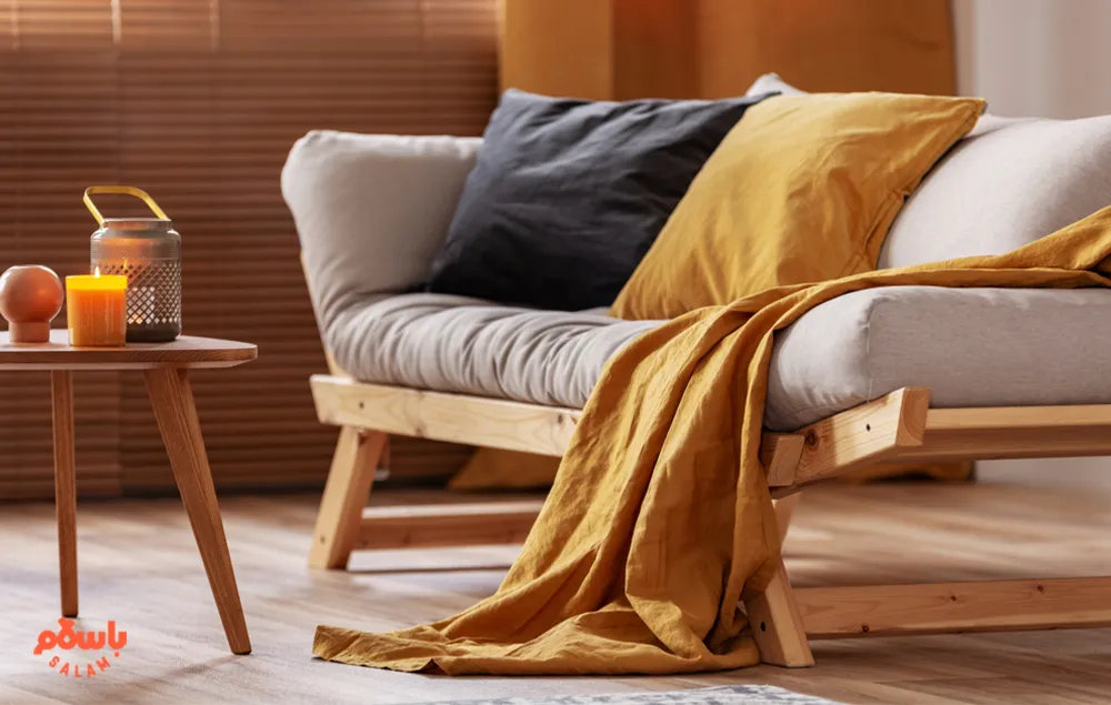 انواع مبل راحتی دسته چوبی