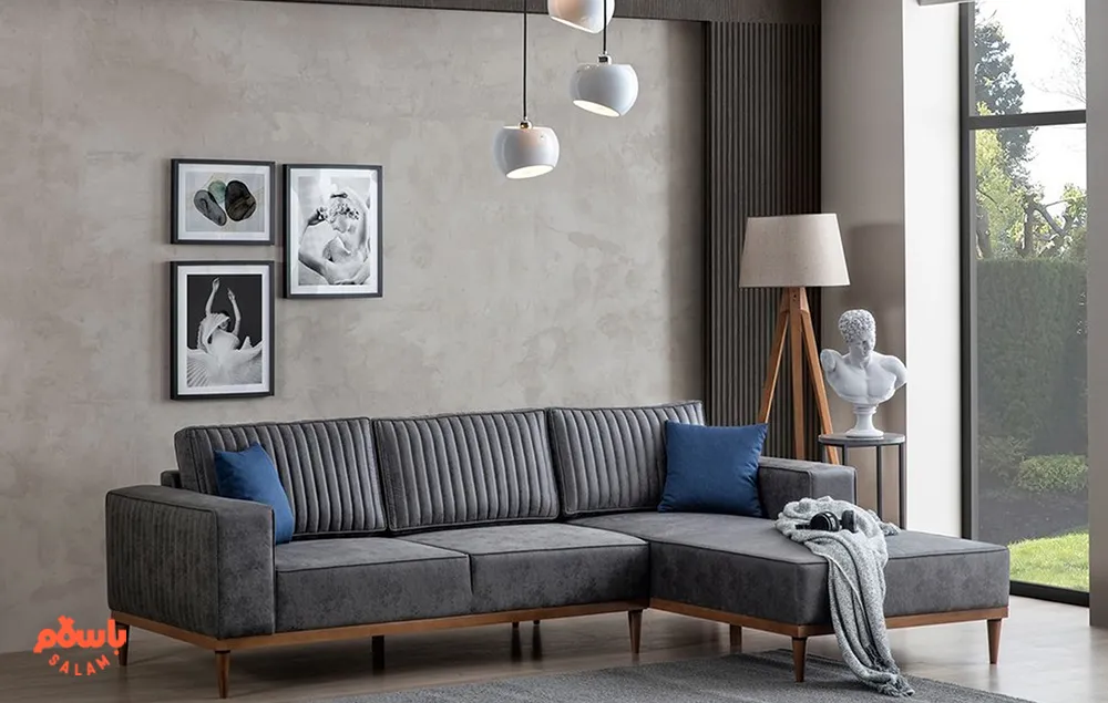 چیدمان مبل ال با میز ناهارخوری