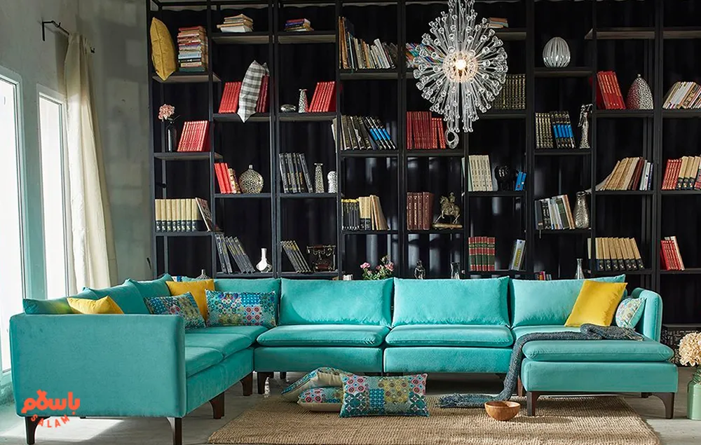 چیدمان مبل ال با میز جلو مبلی