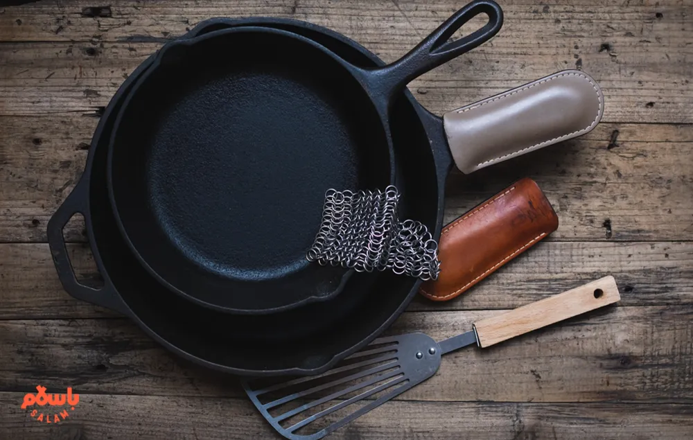 قابلمه چدن با طراحی شیک 
