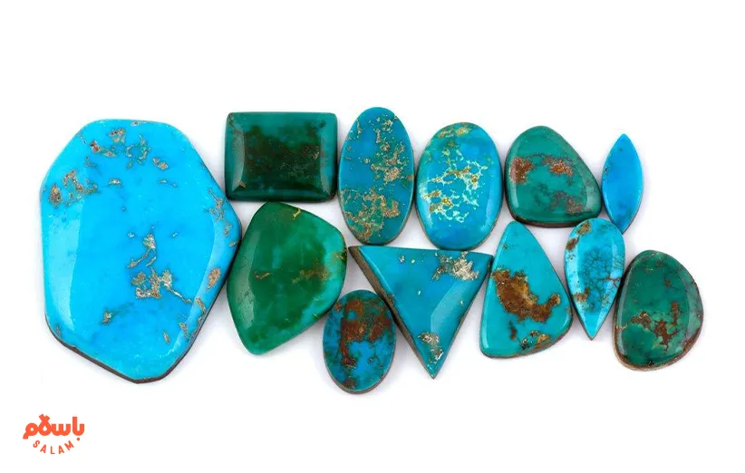 فیروزه سبز طبیعی  
