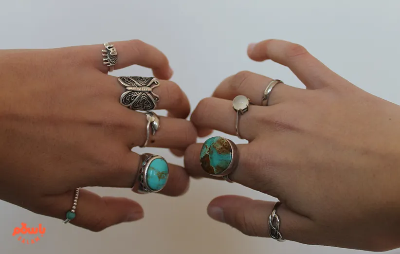 انگشت مناسب برای انگشتر فیروزه  
